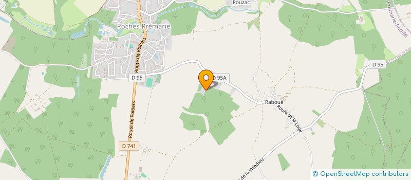 localisation de l'entreprise E.D.R  ROCHES-PREMARIE-ANDILLE