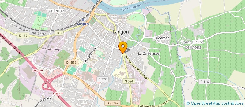 localisation de l'entreprise E.D-S.A LANGON à LANGON