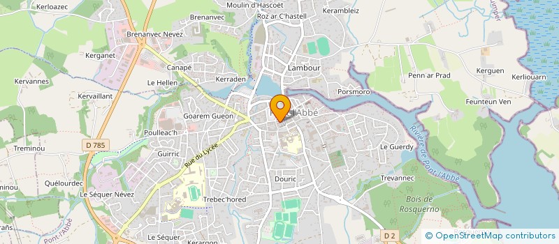 localisation de l'entreprise E.D.S, SOIT : EDIFIER . DONNER . SECOURIR . à PONT-L'ABBE
