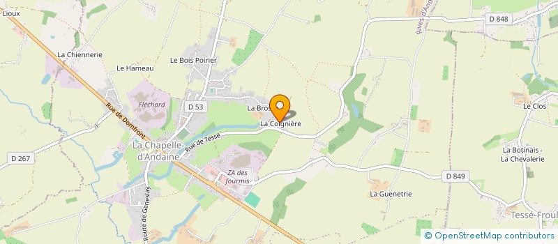 localisation de l'entreprise E.D STAFF à RIVES D'ANDAINE