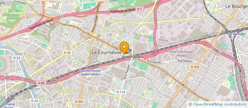 localisation de l'entreprise E D T à LA COURNEUVE