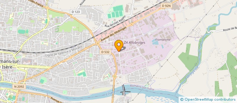 localisation de l'entreprise E-DECK à ROMANS-SUR-ISERE