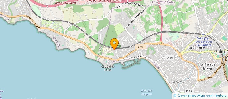 localisation de l'entreprise E-DEN CARS à SAINT-CYR-SUR-MER