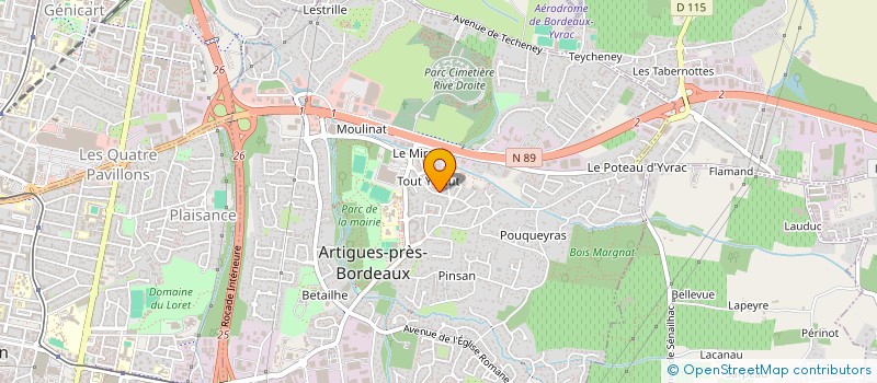 localisation de l'entreprise E-DWEN  ARTIGUES-PRES-BORDEAUX