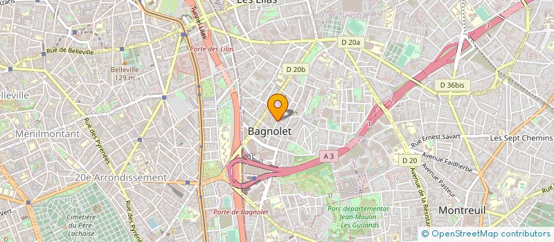 localisation de l'entreprise E & E INGENIERIE GENIE CLIMATIQUE à BAGNOLET