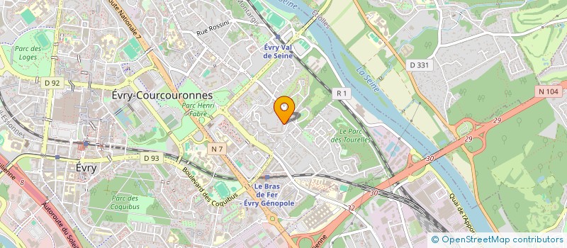localisation de l'entreprise E&E INVEST à EVRY-COURCOURONNES