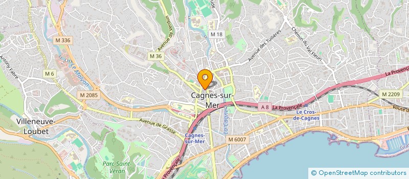 localisation de l'entreprise E.E.L à CAGNES-SUR-MER