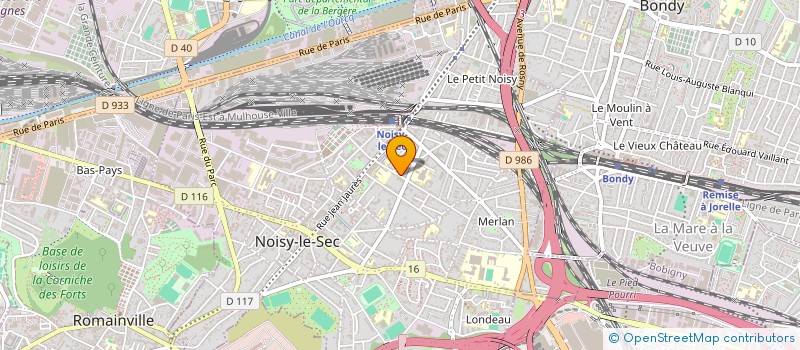 localisation de l'entreprise E.E.M à NOISY-LE-SEC