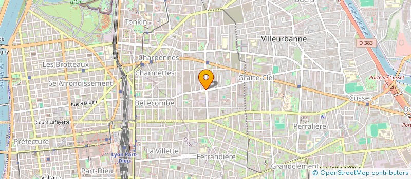 localisation de l'entreprise E.E.M à VILLEURBANNE