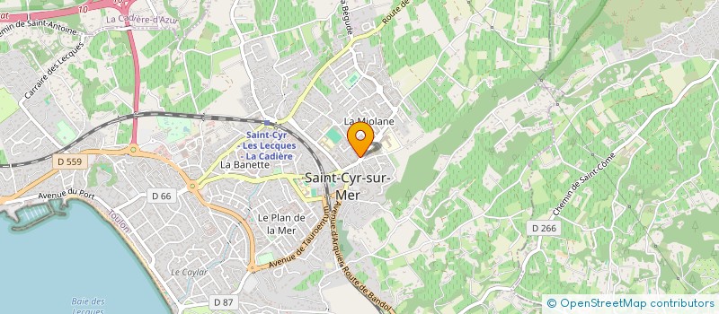 localisation de l'entreprise E.E.M (ENTREPRISE D 'ELECTRICITE MARSEILLAISE) à SAINT-CYR-SUR-MER