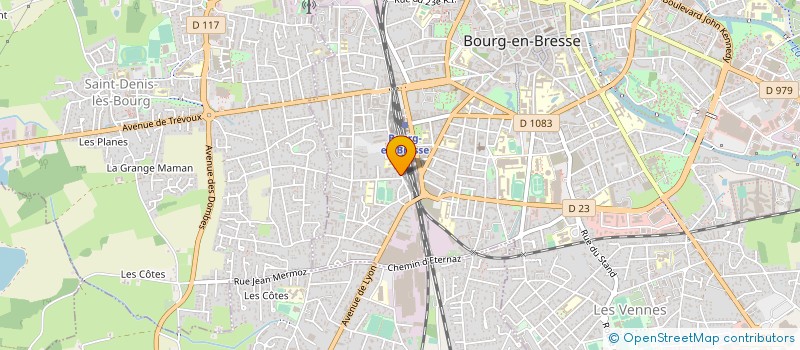 localisation de l'entreprise E.E.S. à BOURG-EN-BRESSE