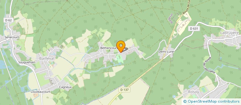 localisation de l'entreprise E.E.V.M.L  BAILLEVAL