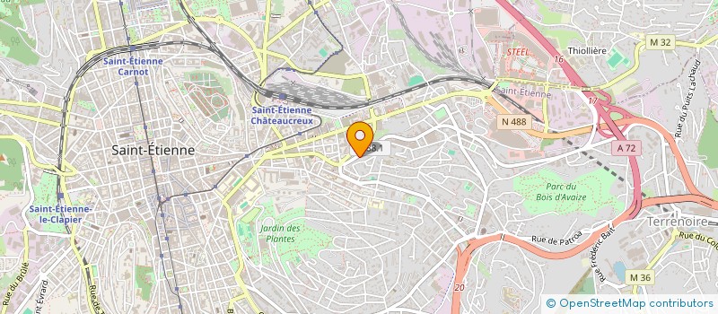 localisation de l'entreprise E ET F ASSOCIES à SAINT-ETIENNE