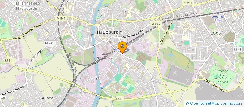 localisation de l'entreprise E.F.  HAUBOURDIN