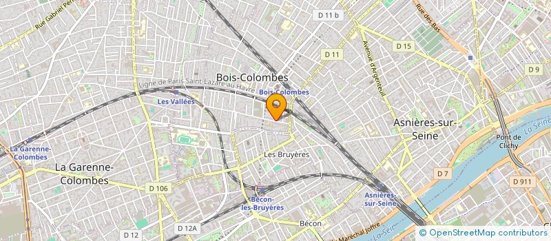 localisation de l'entreprise E.F.G AUTOMOBILES S.A.R.L  BOIS-COLOMBES