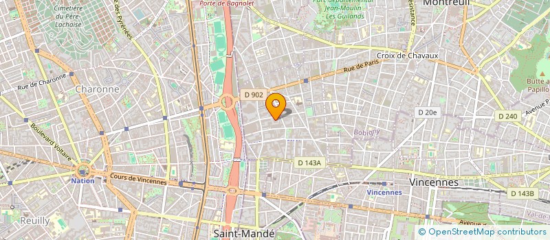 localisation de l'entreprise E & F GARAGE à MONTREUIL