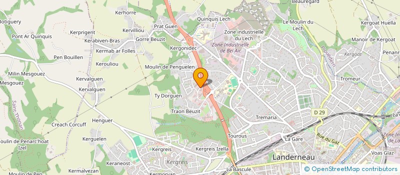 localisation de l'entreprise E F I - BET à LANDERNEAU