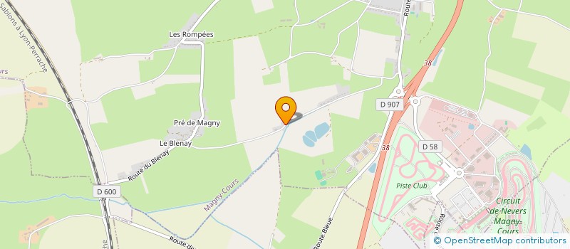 localisation de l'entreprise E.F.M.(EXPLOIT.FORESTIERE MECANISEE)  MAGNY-COURS