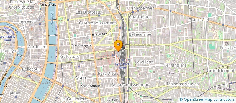 localisation de l'entreprise E.F.R.  LYON