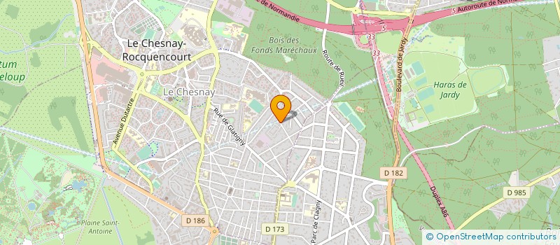 localisation de l'entreprise E&F SERVICES  LE CHESNAY-ROCQUENCOURT