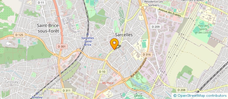 localisation de l'entreprise E.G.B  SARCELLES