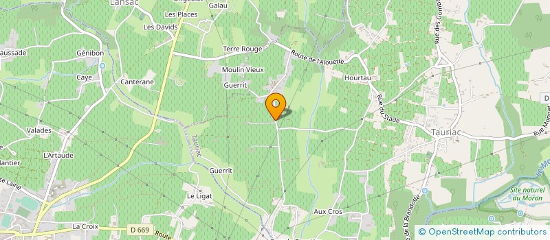 localisation de l'entreprise E.G.B.  TAURIAC