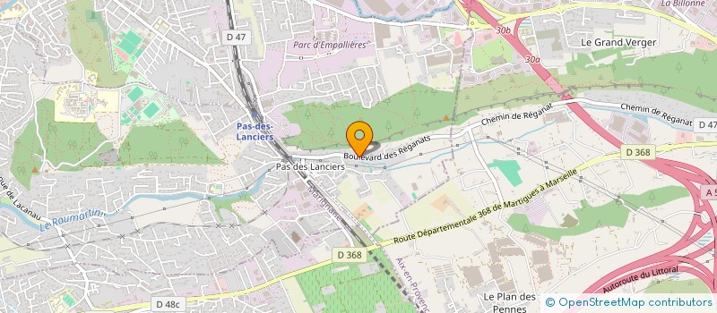 localisation de l'entreprise E.G.B. à SAINT-VICTORET