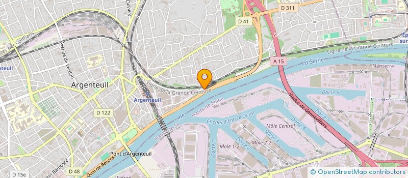 localisation de l'entreprise E G B  ARGENTEUIL