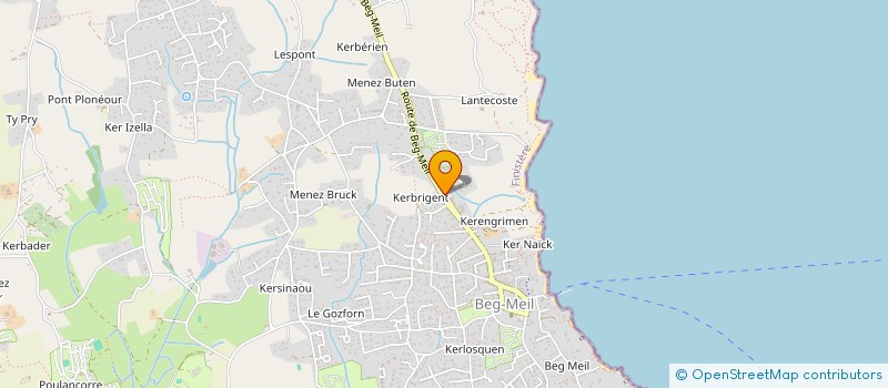 localisation de l'entreprise E.G.B. à FOUESNANT