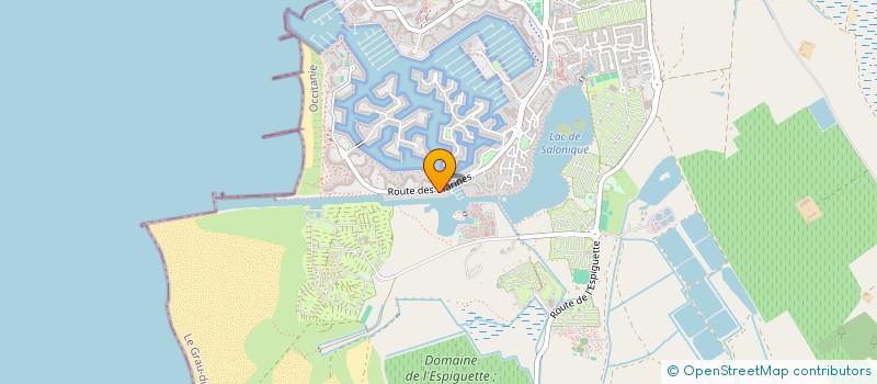 localisation de l'entreprise E.G.B.B.V. (ENTREPRISE GENERALE DE BATIMENT BENOIT VIOLA)  LE GRAU-DU-ROI