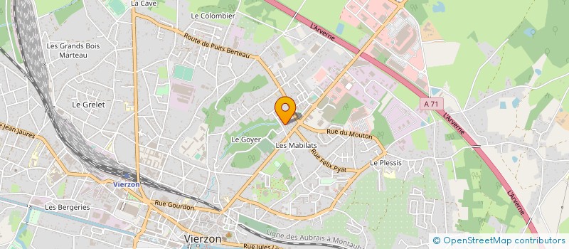 localisation de l'entreprise E.G.B CENTRE  VIERZON