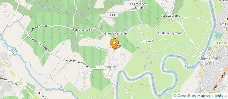 localisation de l'entreprise E.G.B LADAN à SAVIGNAC-DE-L'ISLE