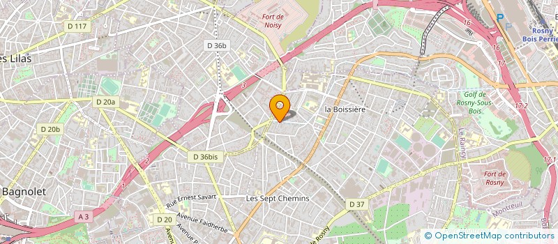 localisation de l'entreprise E.G.B.M. à MONTREUIL