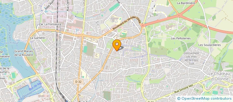 localisation de l'entreprise E.G.B.M BTP  LES SABLES D'OLONNE