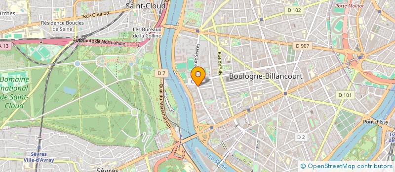 localisation de l'entreprise E.G.B.RENOVATION à BOULOGNE-BILLANCOURT