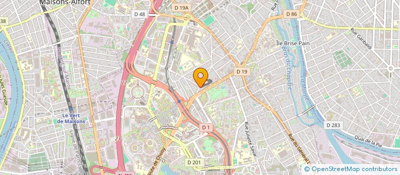 localisation de l'entreprise E.G.B.T. ENTREPRISE GENERALE DU BATIMENT ET DES TRAVAUX PUBLICS  CRETEIL