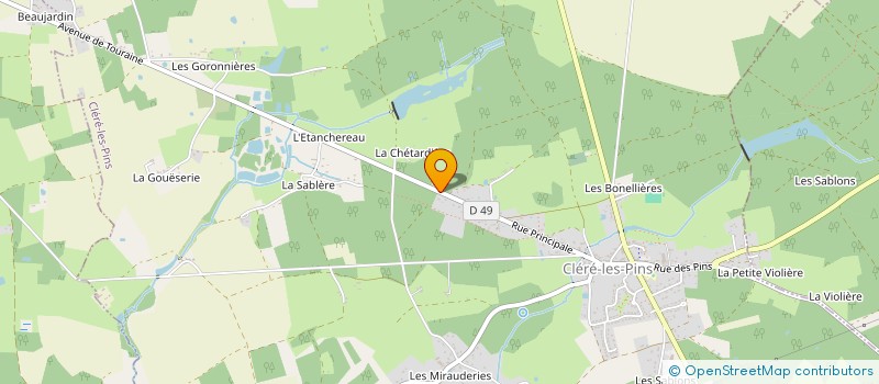 localisation de l'entreprise E.G. BAT 37  CLERE-LES-PINS