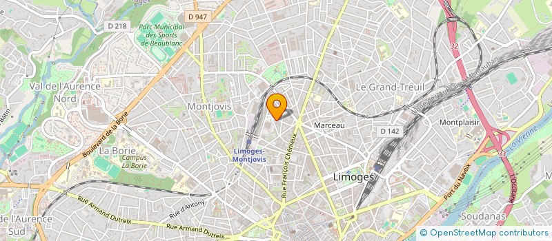 localisation de l'entreprise E.G. BAT à LIMOGES