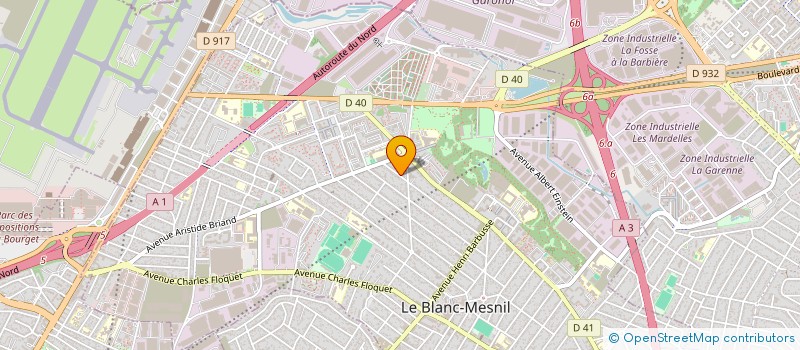 localisation de l'entreprise E.G. BAT à LE BLANC-MESNIL