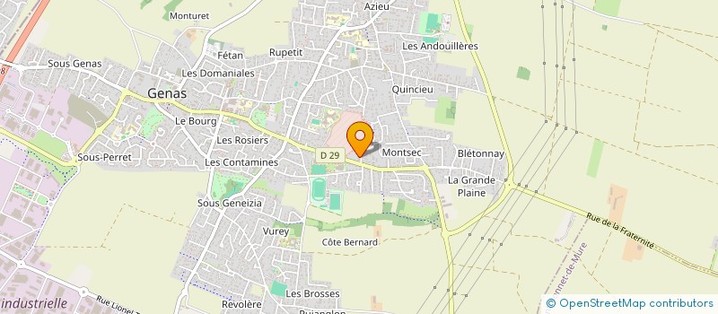 localisation de l'entreprise E.G.BAT'  GENAS