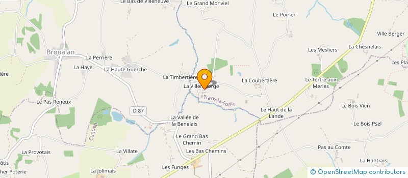 localisation de l'entreprise E.G. BREIZH  TRANS-LA-FORET