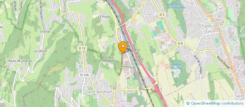 localisation de l'entreprise E.G.D.R.  LA RAVOIRE