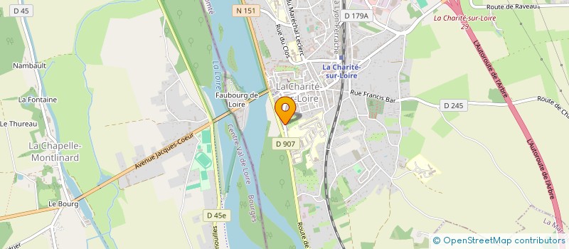 localisation de l'entreprise E.G.E.  LA CHARITE-SUR-LOIRE