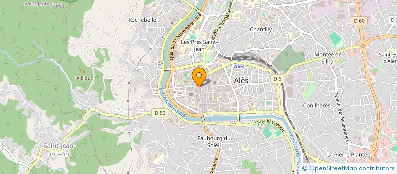 localisation de l'entreprise E.G.F.  ALES