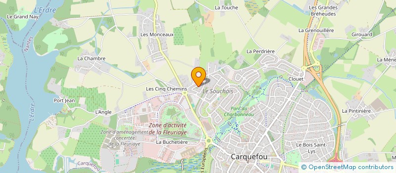 localisation de l'entreprise E.G.M. à THOUARE-SUR-LOIRE