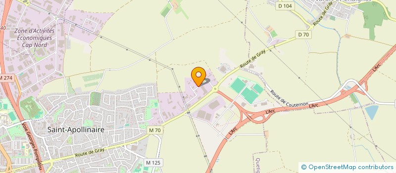 localisation de l'entreprise E.G.M.A. à SAINT-APOLLINAIRE