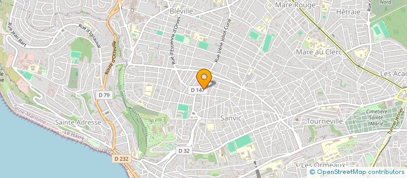 localisation de l'entreprise E.G.M.CONSTRUCTION à LE HAVRE