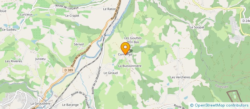 localisation de l'entreprise E.G.N.T.  COURZIEU