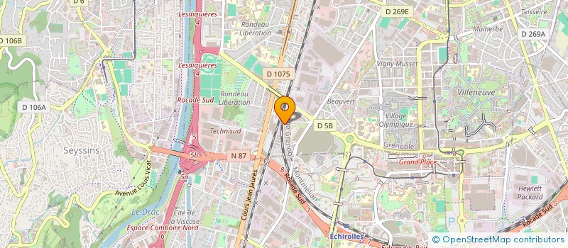 localisation de l'entreprise E.G.R.C.  GRENOBLE