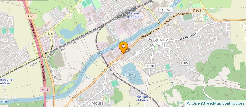 localisation de l'entreprise E.G.SERIGRAPHIE  BEAUMONT-SUR-OISE